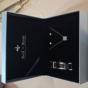 Bell & Rose Boxed Watch Necklace Earrings Gift Set
